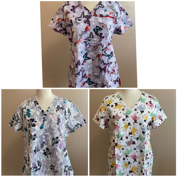 Bundle of 3 scrub suit tops - Picture 1 of 15